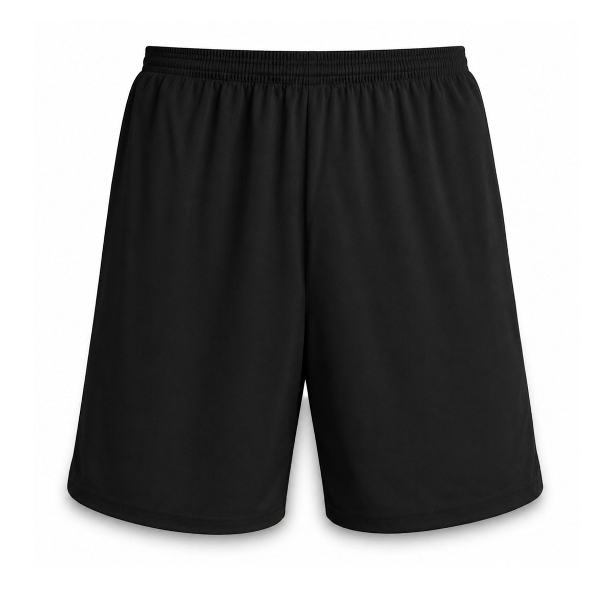 Short de Fútbol Liso Negro Costuras Reforzadas - S